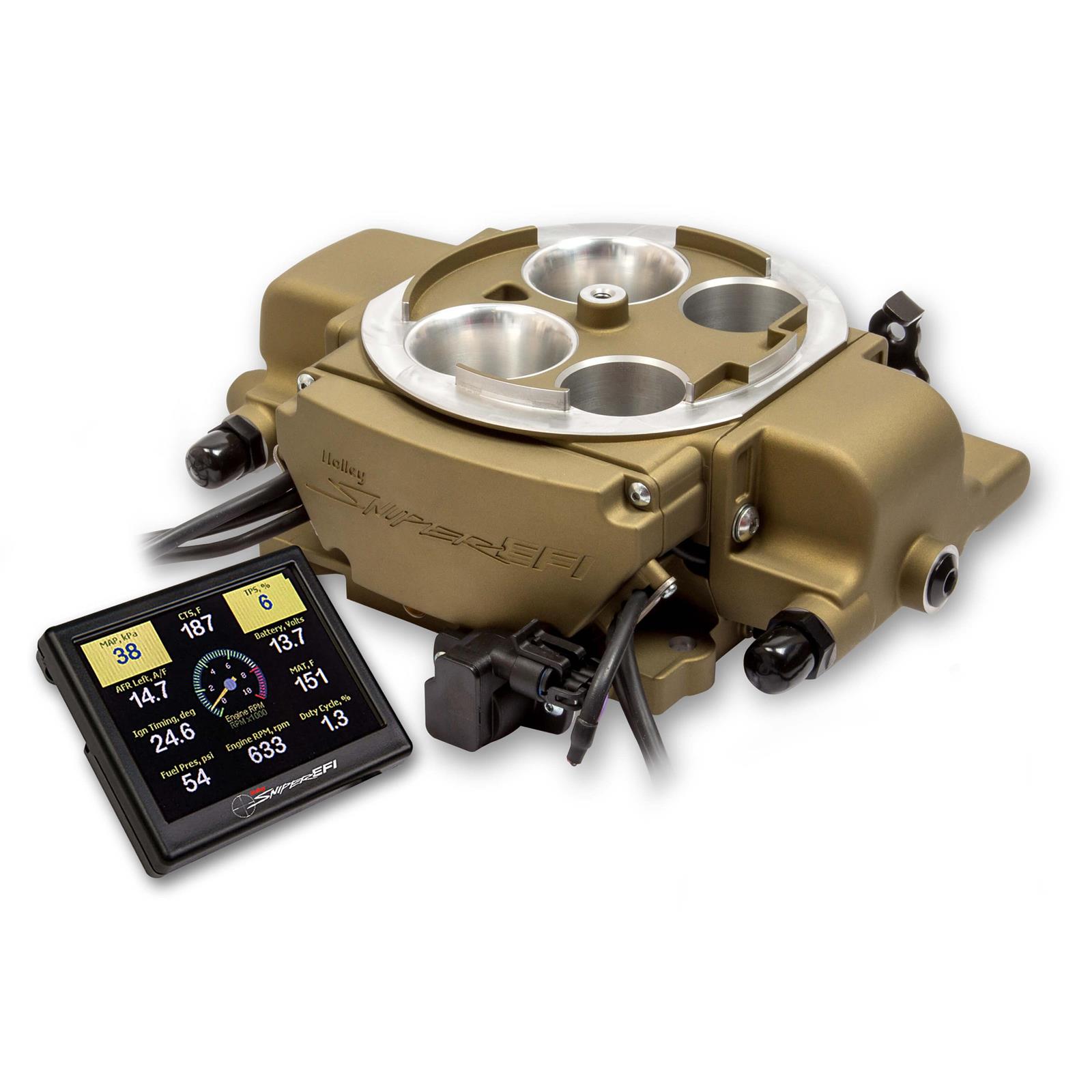 Holley Sniper 550-869K EFI Quadrajet Master Kit, Gold Finish