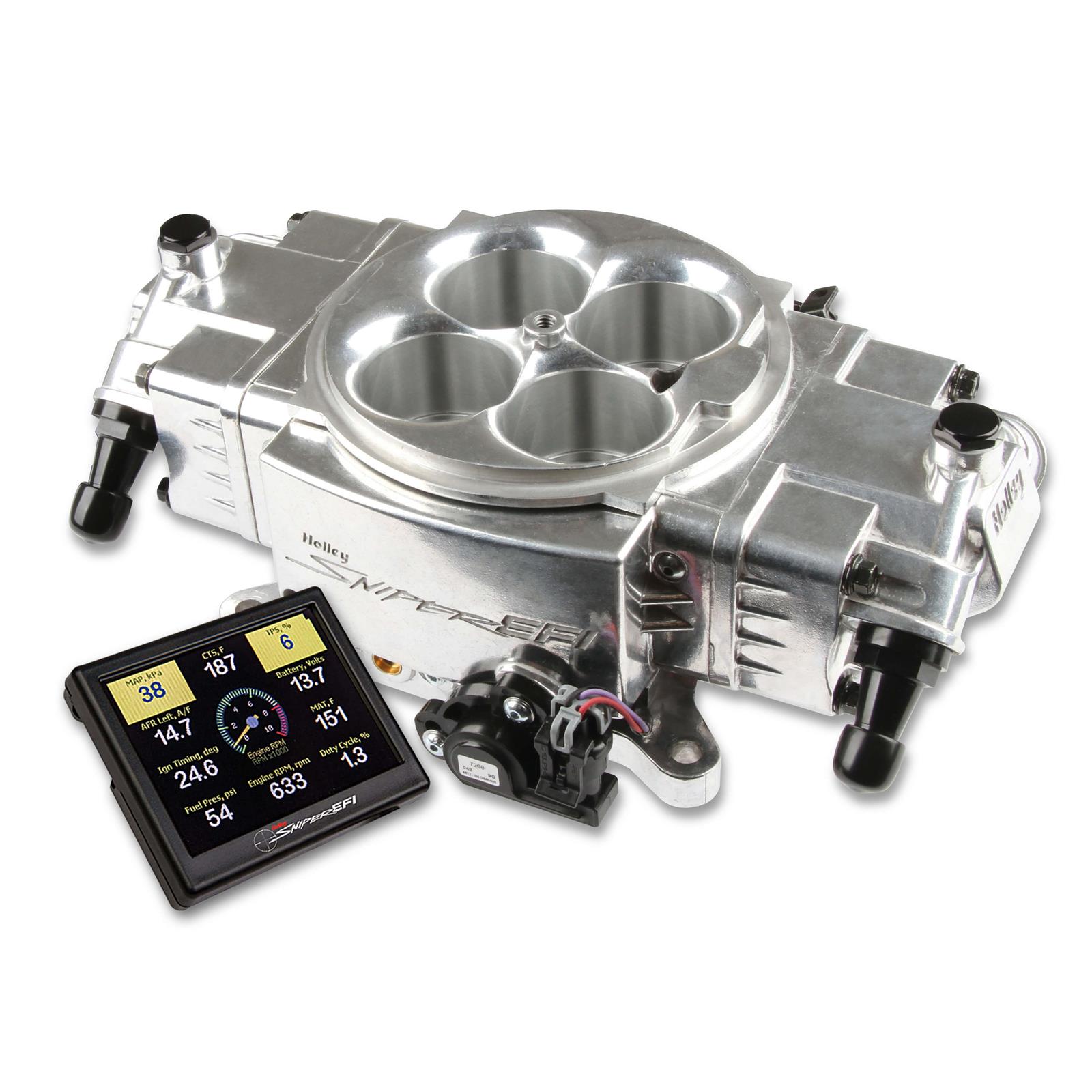 Holley Sniper 550-873 Super Sniper Stealth 4150 EFI, 650HP, Shiny