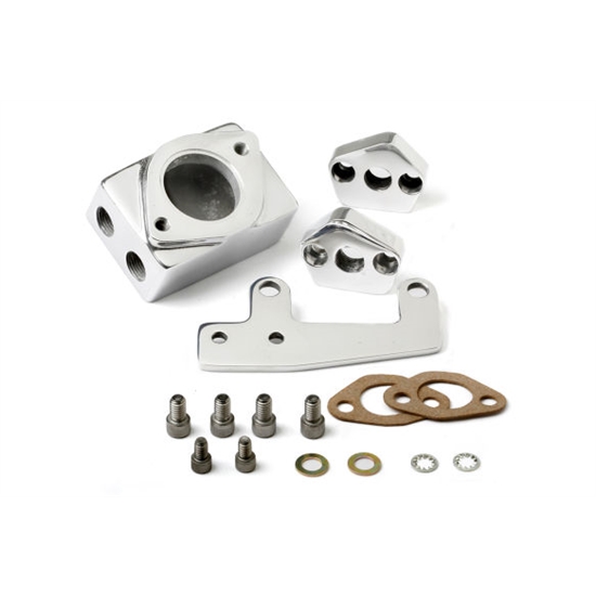 Weiand 7132P Polished 392 Hemi Supercharger Remote Thermostat Housing