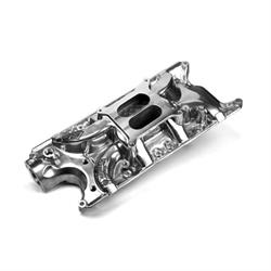 Weiand Intake Manifold 8150; Speed Warrior Dual Plane Satin Aluminum for SBC