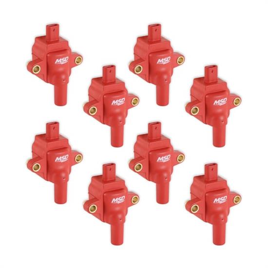 MSD 82838 7.3L Godzilla Ignition Coil, Red, Set of 8