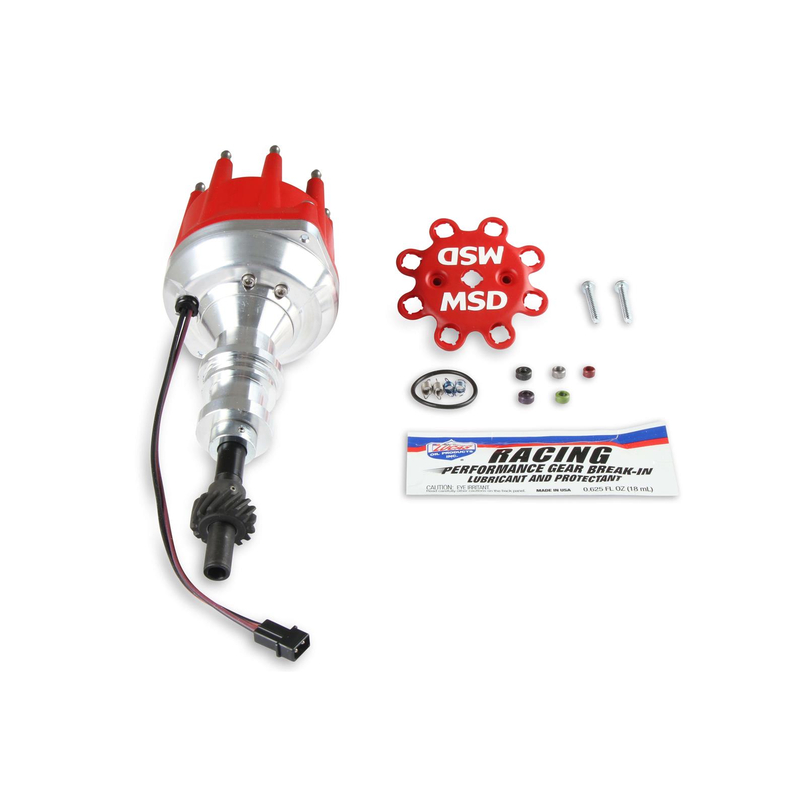 MSD 85787 Ford 351W Steel Gear Distributor, Holly HiRam