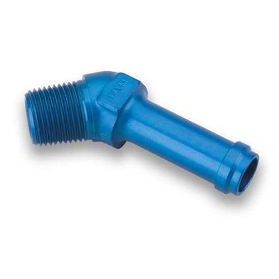 Earls Fitting Adapter 45 Degree 10AN Male 3/4" NPT Male Aluminum Blue 982309 Earls Fitting Adapter 45 Degree 10AN Male 3/4" NPT Male Aluminum Blue 982309