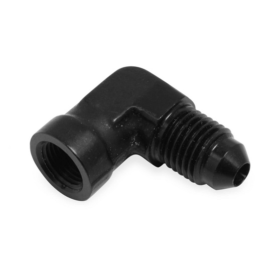 Earls 998604ERL 4AN to 1/8 Inch NPT 90 Deg Alum Black Fitting