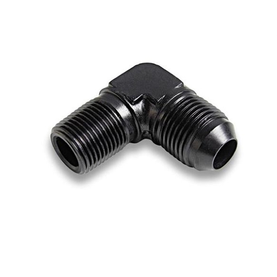 Earls AT982268ERL  -6 AN Male to 1/2 Inch NPT Aluminum 90 Degree Elbow