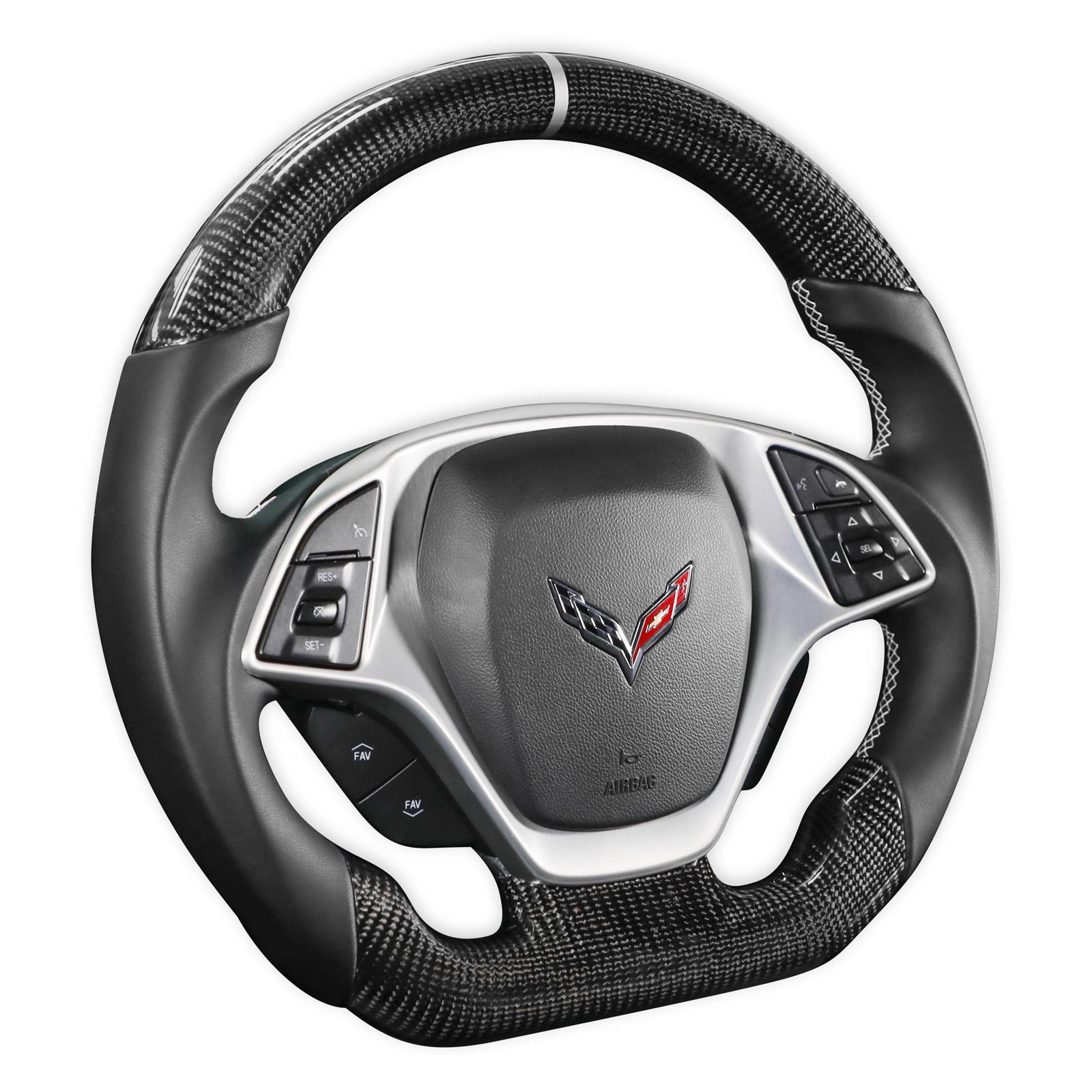 Drake Muscle CV950-21 Carbon Fiber Steering Wheel, 14-19 C7 Vette