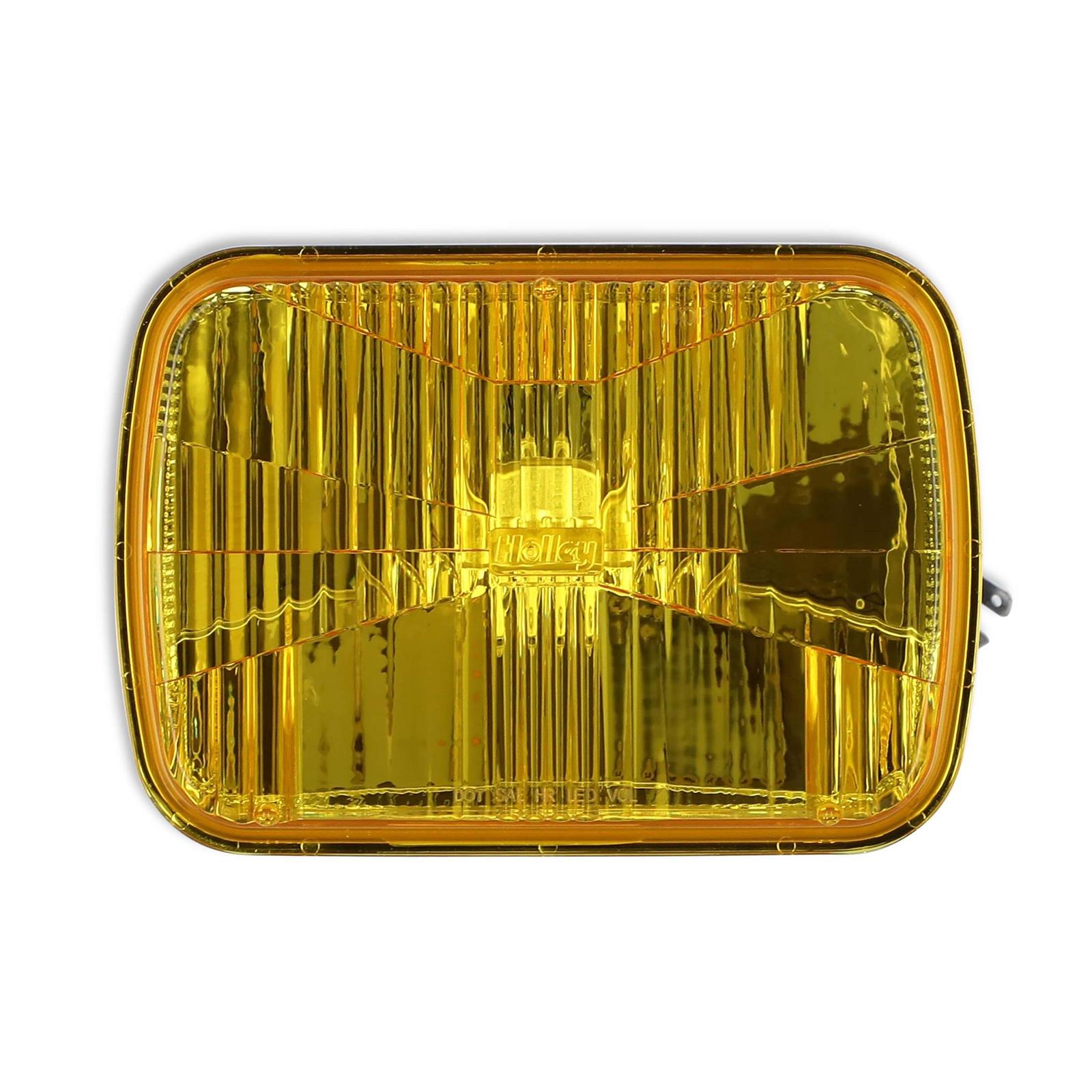 Holley LFRB110 Retrobright LED Headlight, Yellow Lens, 5 x 7 Inch