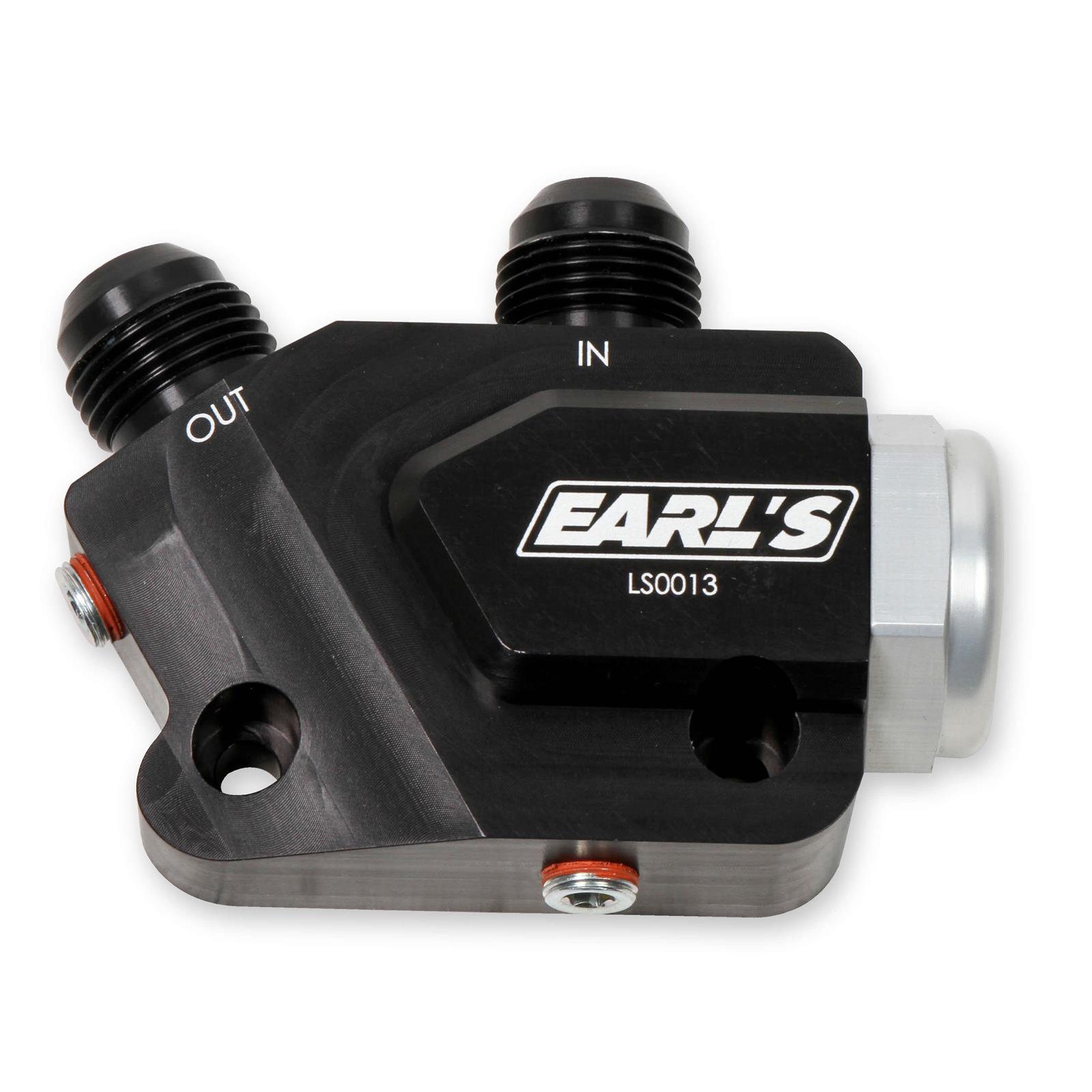 Earls LS0013ERL LS Side Mount Oil Cooler Adapter