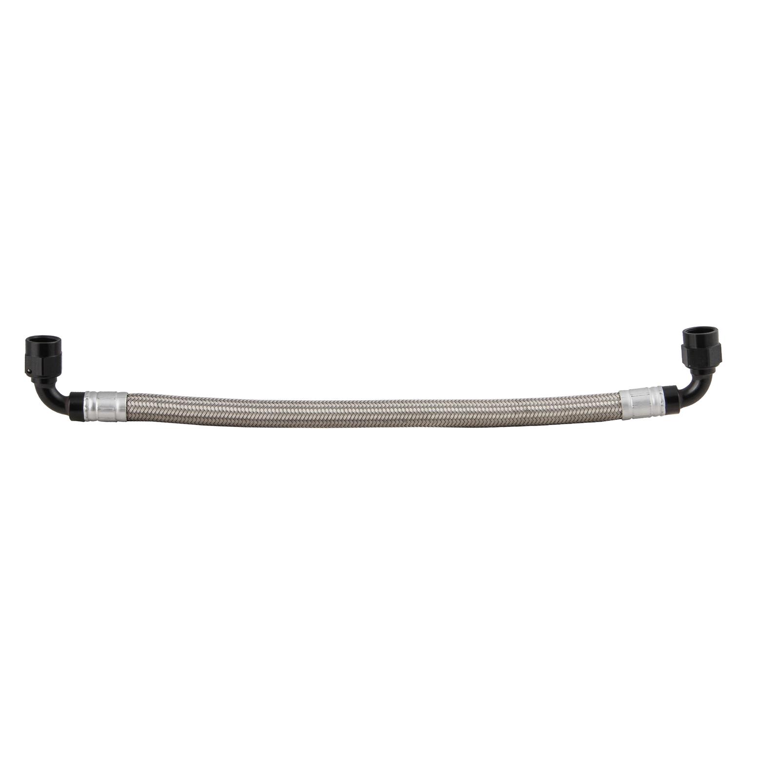 Earls LS0027ERL Fuel Rail CrossOver Hose, 8 AN, Stainless Braid
