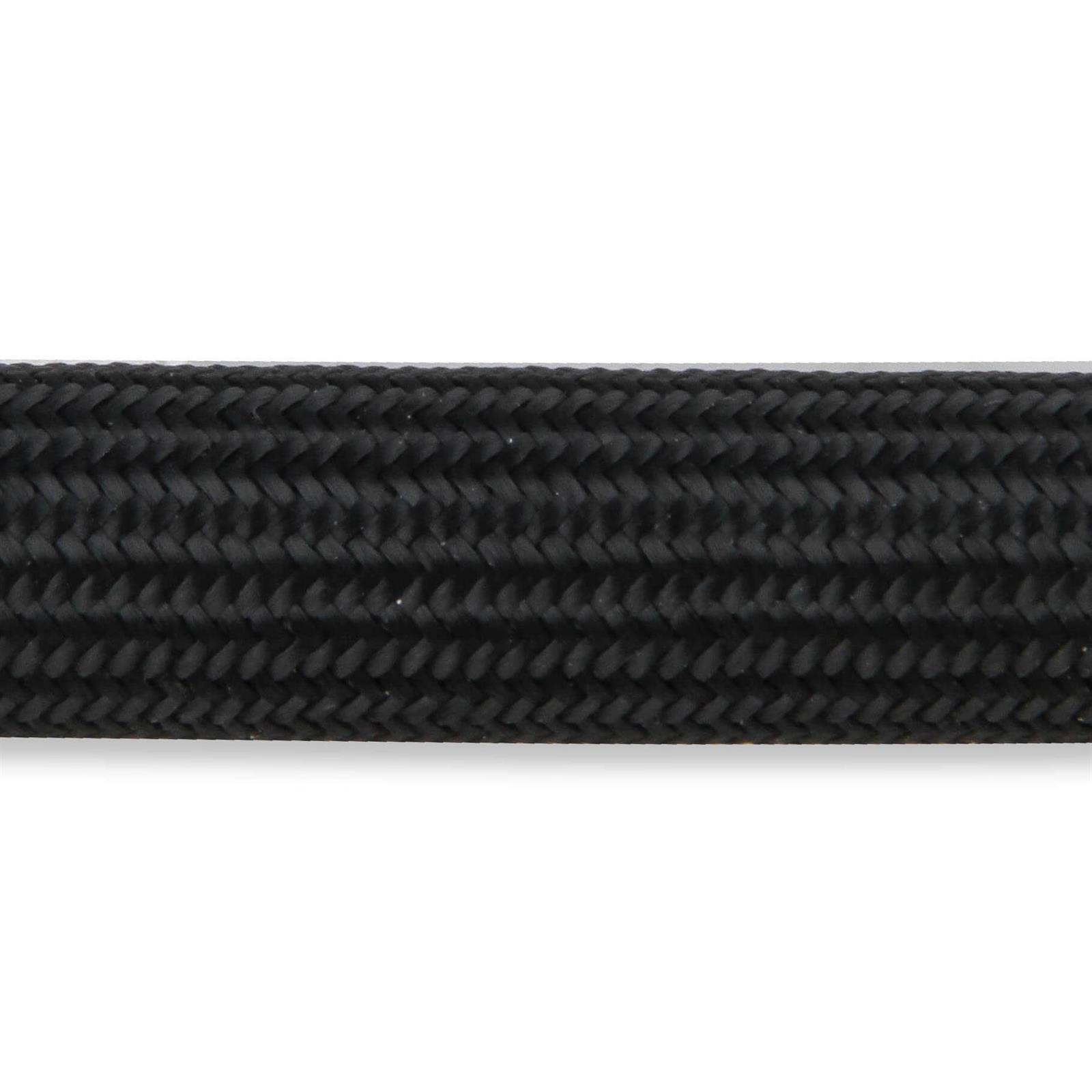Earls LS0028ERL Fuel Rail CrossOver Hose, 6 AN, Black Braid