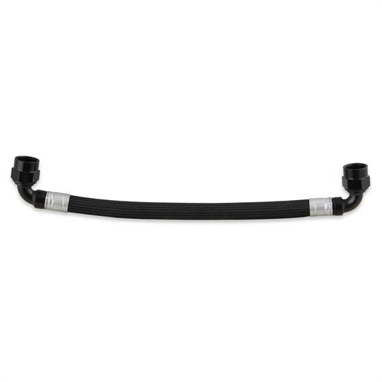 Earls LS0028ERL Fuel Rail CrossOver Hose, 6 AN, Black Braid
