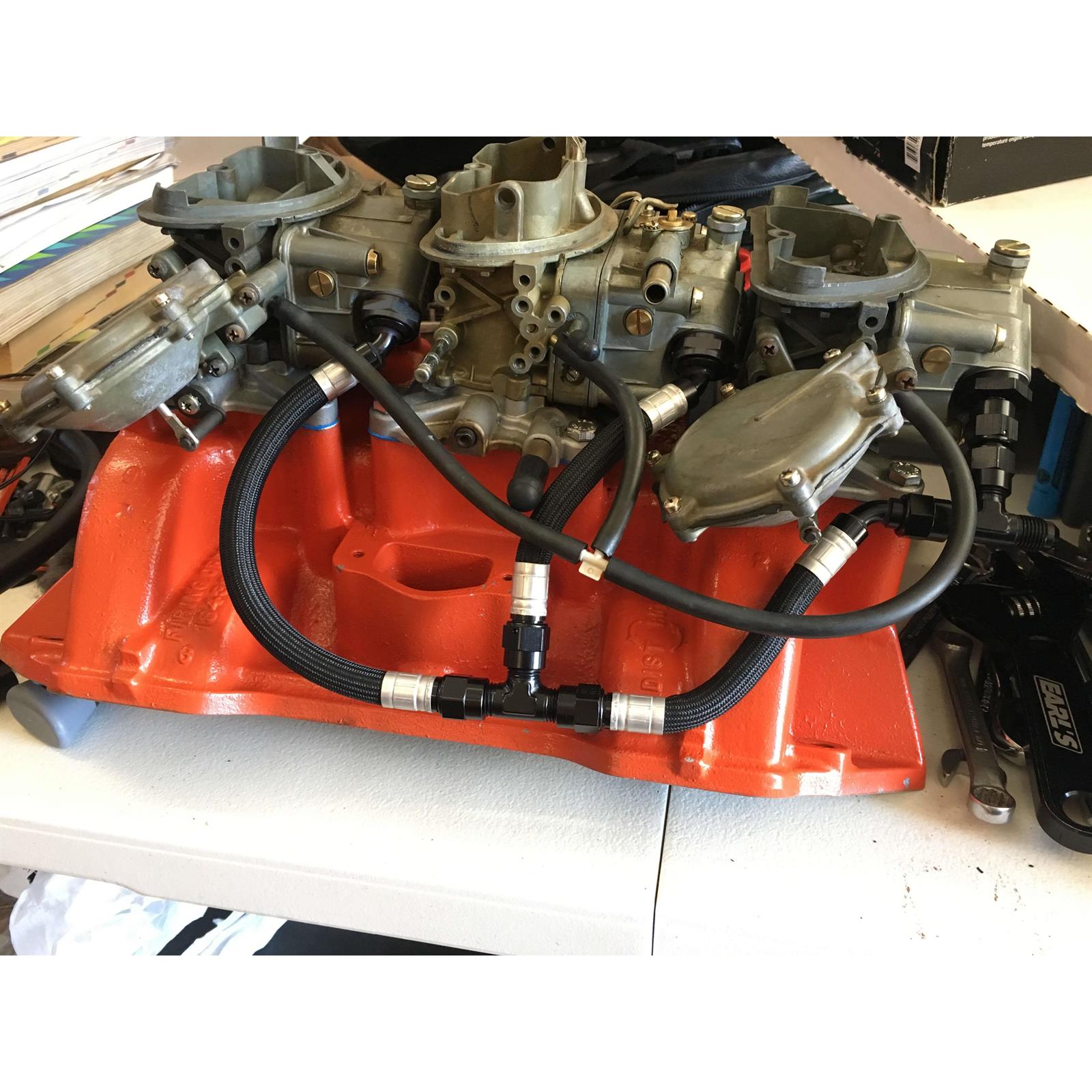 Earls PK0015ERL UltraPro Fuel Line Kit, Polyester, Mopar Six Pack