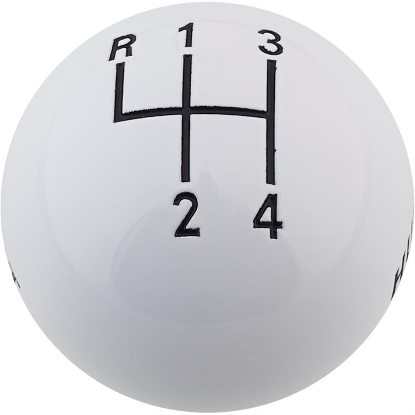 1637626 Shifter Knob With 4 Speed Pattern- 0.75 X 16- White