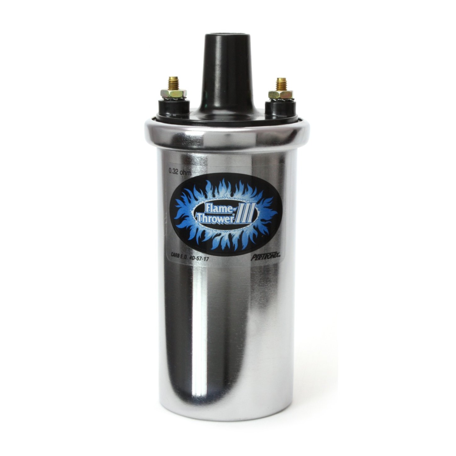 PerTronix 44001 Flame-Thrower III Coil, 45,000V, 0.32 Ohm, Chrome
