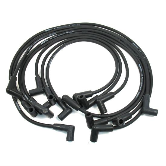 PerTronix 808210 FlameThrower Spark Plug Wires, 8 Cyl, GM HEI, Black