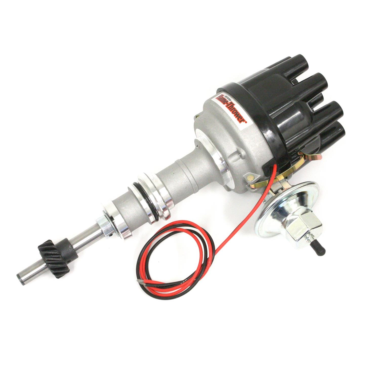 PRTD134610 Cast Aluminum Distributor with Cap for Small Block Ford 351W - Black