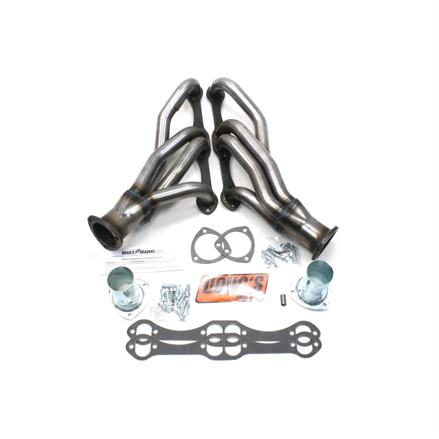 Doug's Headers D304R 4Tube Shorty Header, 15/8 In, 196494 GM