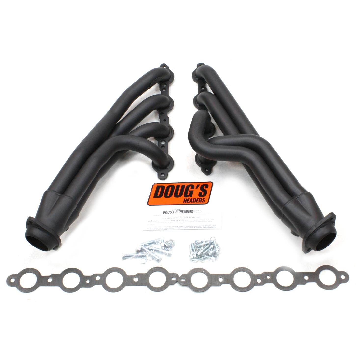 Doug's Headers D335B Shorty Header, 13/4 In, 7081 Camaro, Blk