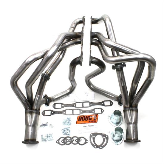 Doug's Headers D440R Full Length Header, 2 In, 6265 Mopar BB, Chr
