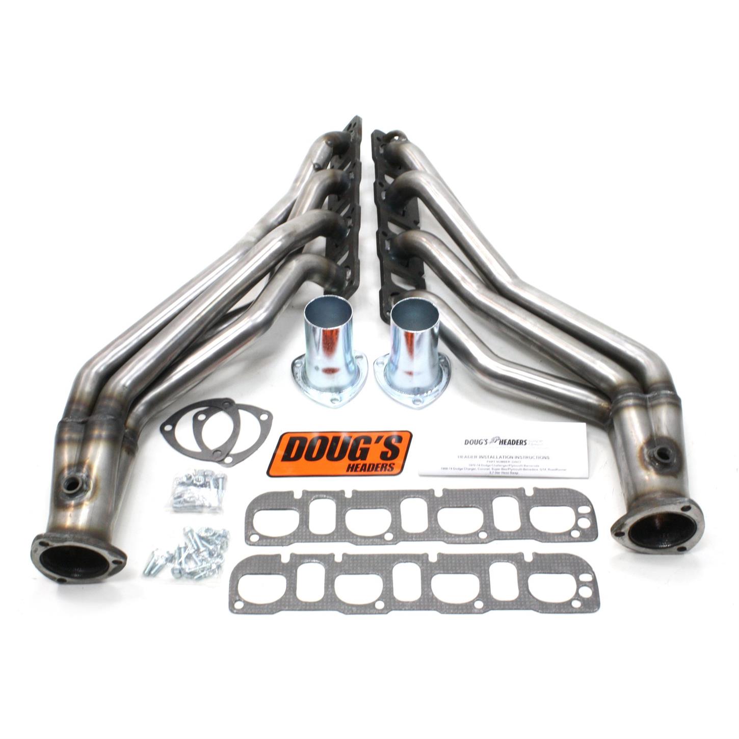 Doug's Headers D4477R Full Length Header, 15/8 In, 6874 Mopar, Raw