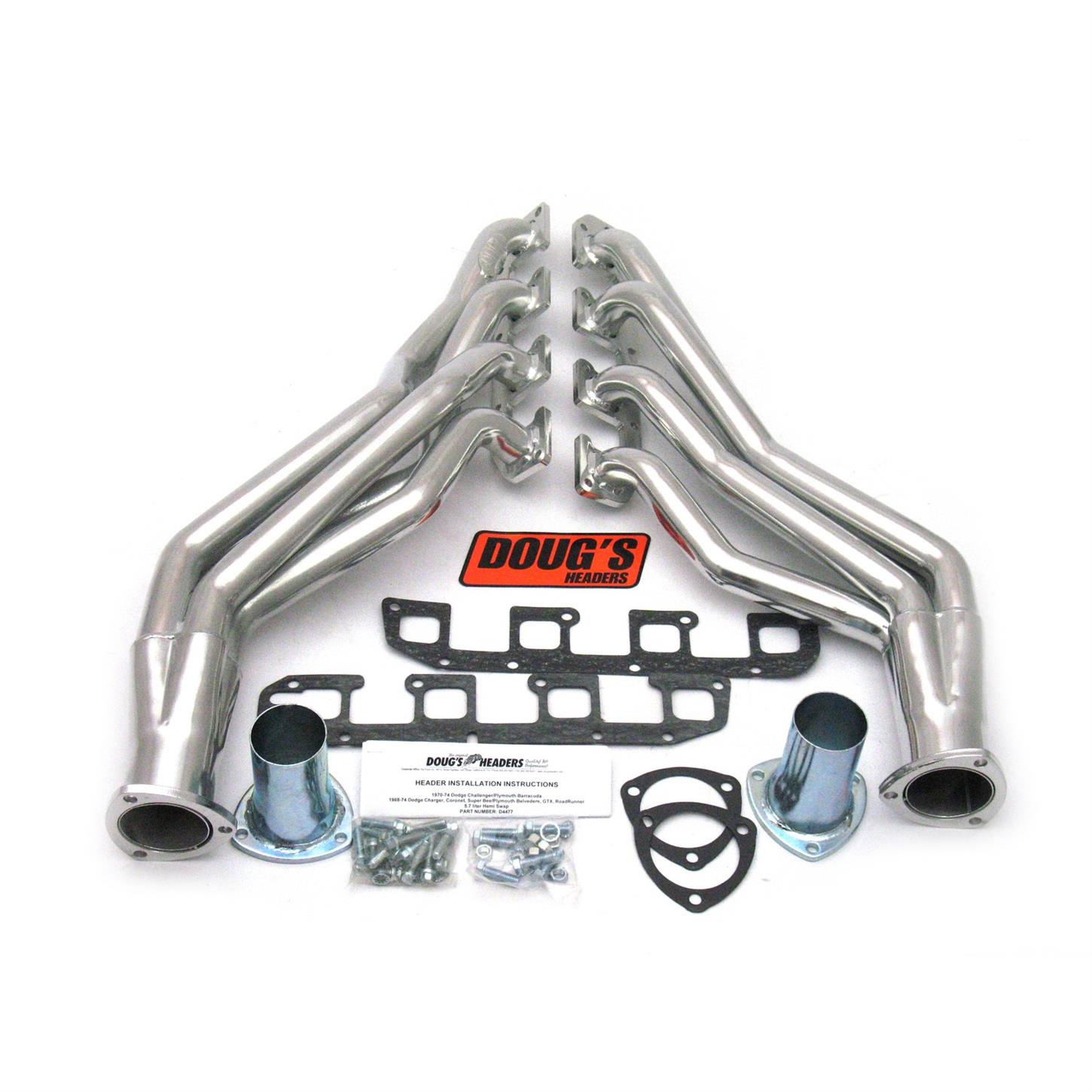 Doug's Headers D4477 Full Length Header, 15/8 In, 6874 Mopar, CC