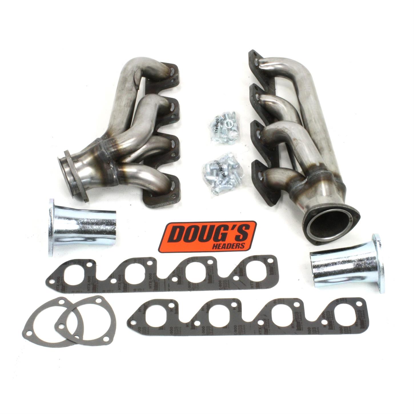 Doug's Headers D6512R Shorty Header, 13/4 In, Ford 351C, Raw
