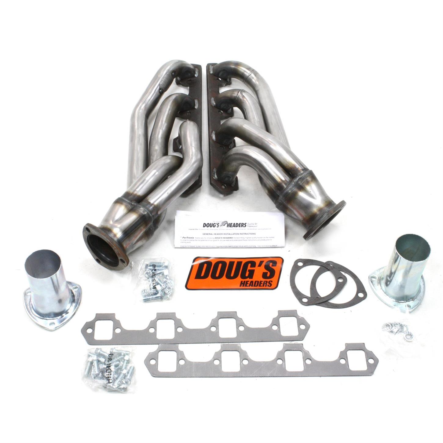 Doug's Headers D665R Shorty Header, 15/8 In, 6473 Ford Mustang, Raw