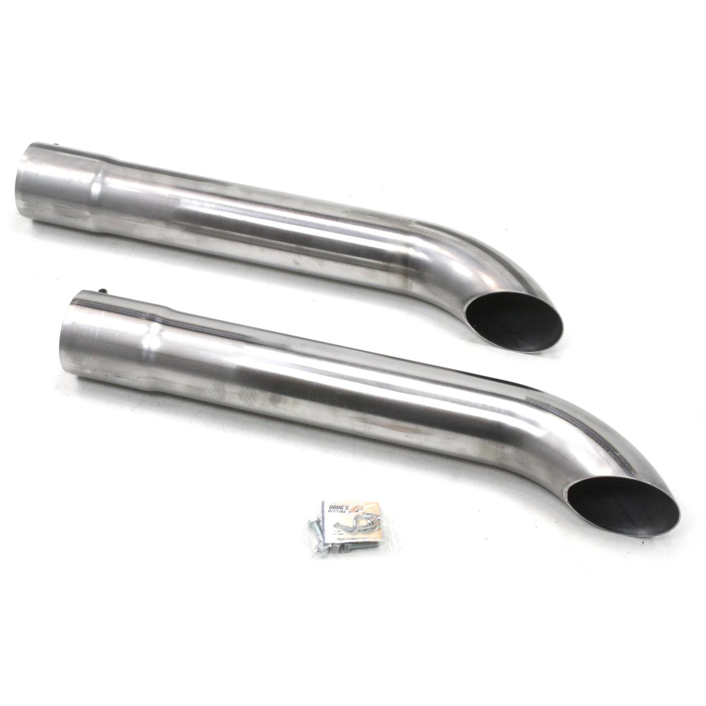 Patriot Exhaust H3821 Side Tubes Turnout Muffler, Raw Steel, 26 Inch