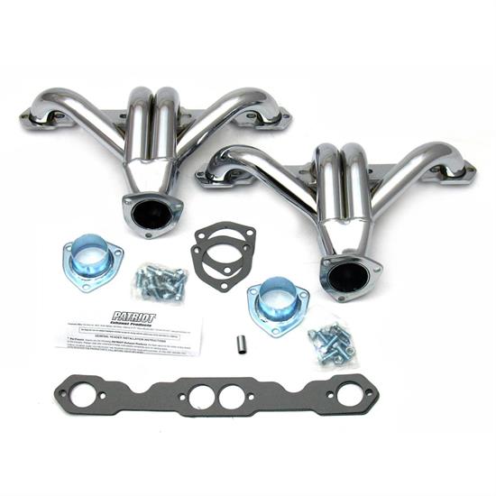 Patriot Exhaust H8028 Header, Street Rod, Universal SBC Chrome
