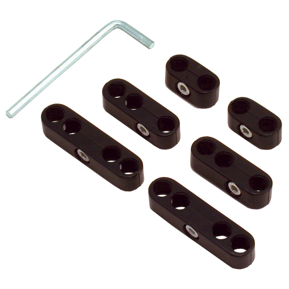 Spectre 4631 Spark Plug Wire Loom/Separators, Plastic, Black, 88.8mm