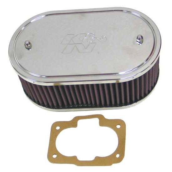 K&N 561140 Air Filter Custom Racing Assemblies, 3.25 Tall, Red, Oval