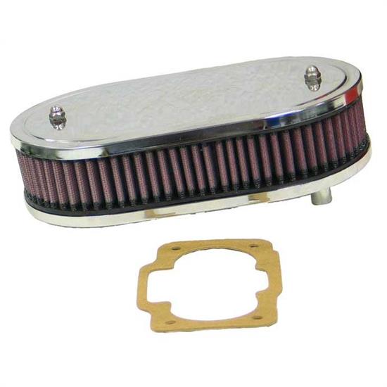 K&N 561150 Air Filter Custom Racing Assemblies, 2in Tall, Red, Oval