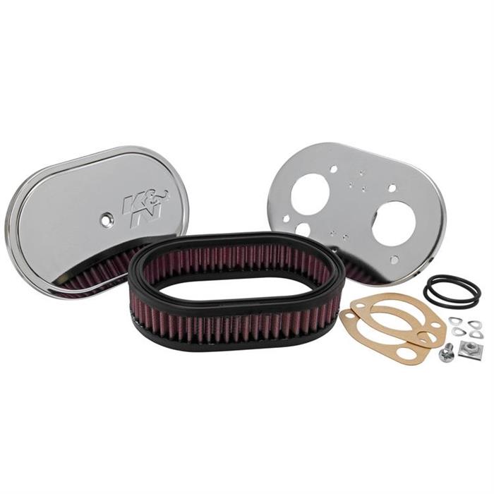 K&N 56-1270 Air Filter Custom Racing Assemblies, 1.75 Tall, Red, Oval
