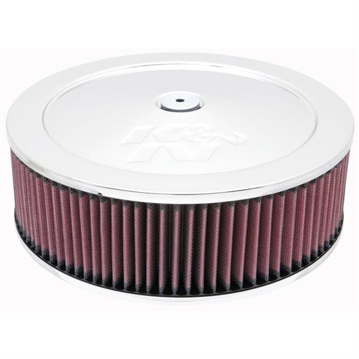 K&N 60-1230 Air Filter Assembly, 3.5in Tall, Red, Round