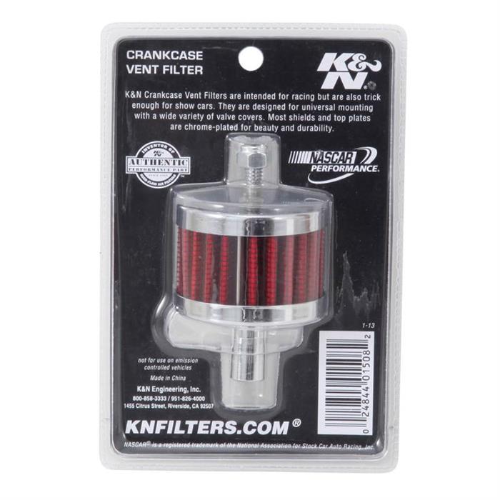 K&N 621100 Crankcase Vent Air Filter, 1.5 in. Tall, 2 in. OD