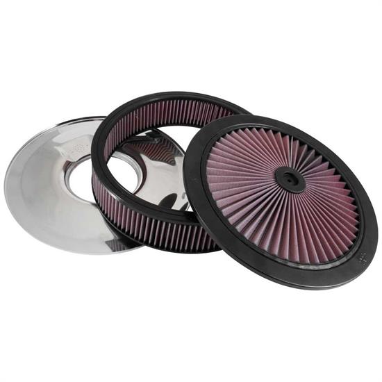 K&N 663010 XStream Airflow Air Filter Assembly, 3.063in Tall, Round