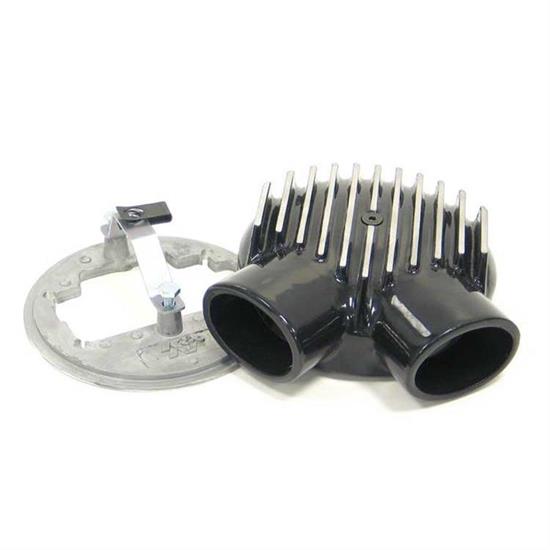 K&N 858927 er DGV Carb Hat Mini Air Plenum, Dual 2.5 Inlet