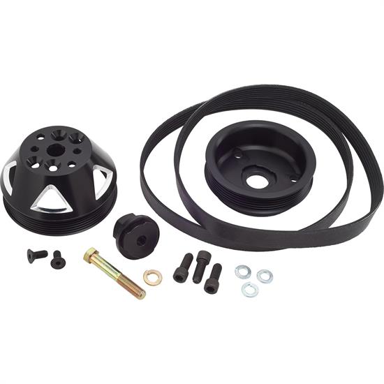 KRC 16225604 SBC Serpentine Conversion Kit, Crank and WP Pulley