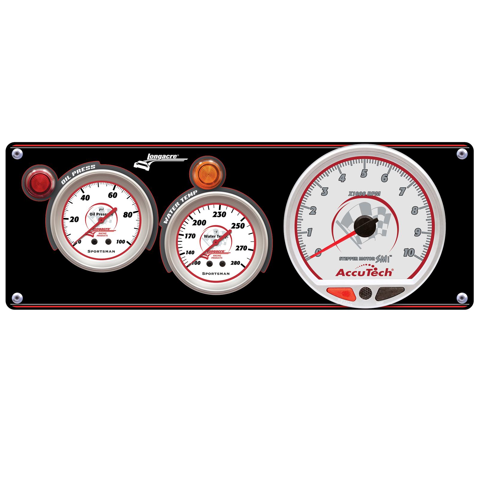 Longacre® 52-44440 2 Gauge Panel with AccuTech® SMi Tach