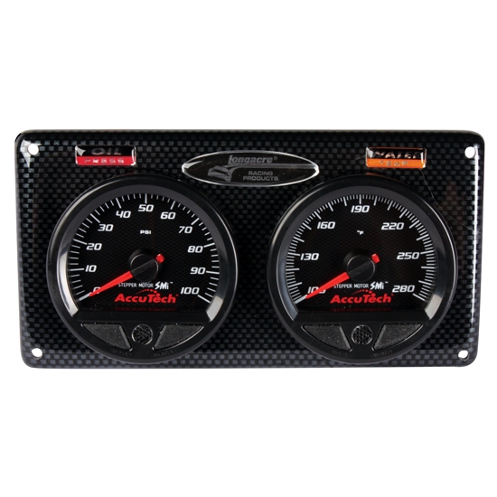 Longacre 44512 Stepper Motor Racing Gauges, 2 Gauge Panel