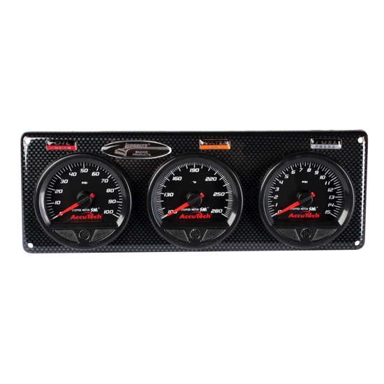 Longacre 44516 Stepper Motor Racing Gauges, 3 Gauge Panel