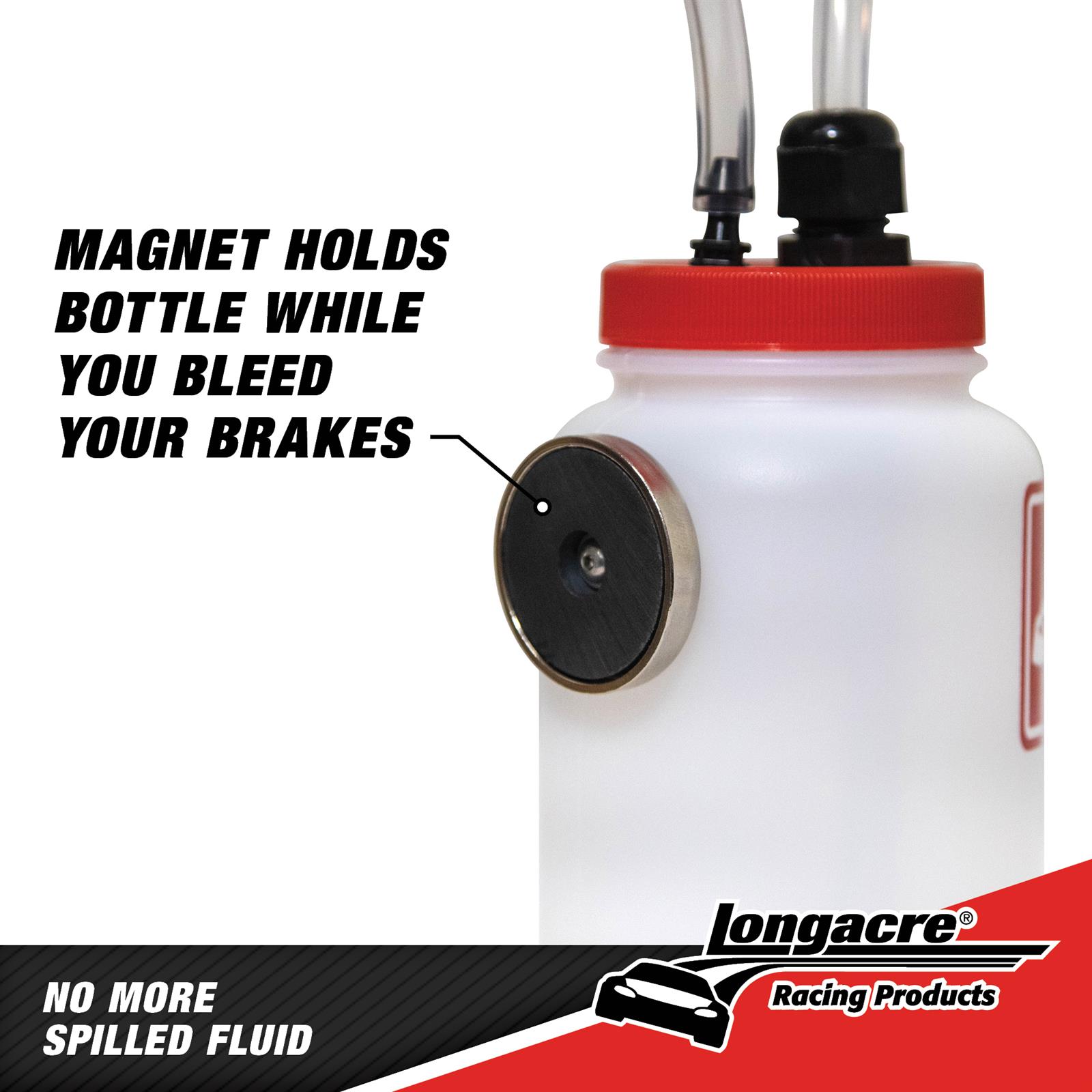 Longacre 5245198 Brake Bleeder Bottle w/ and Check Valve