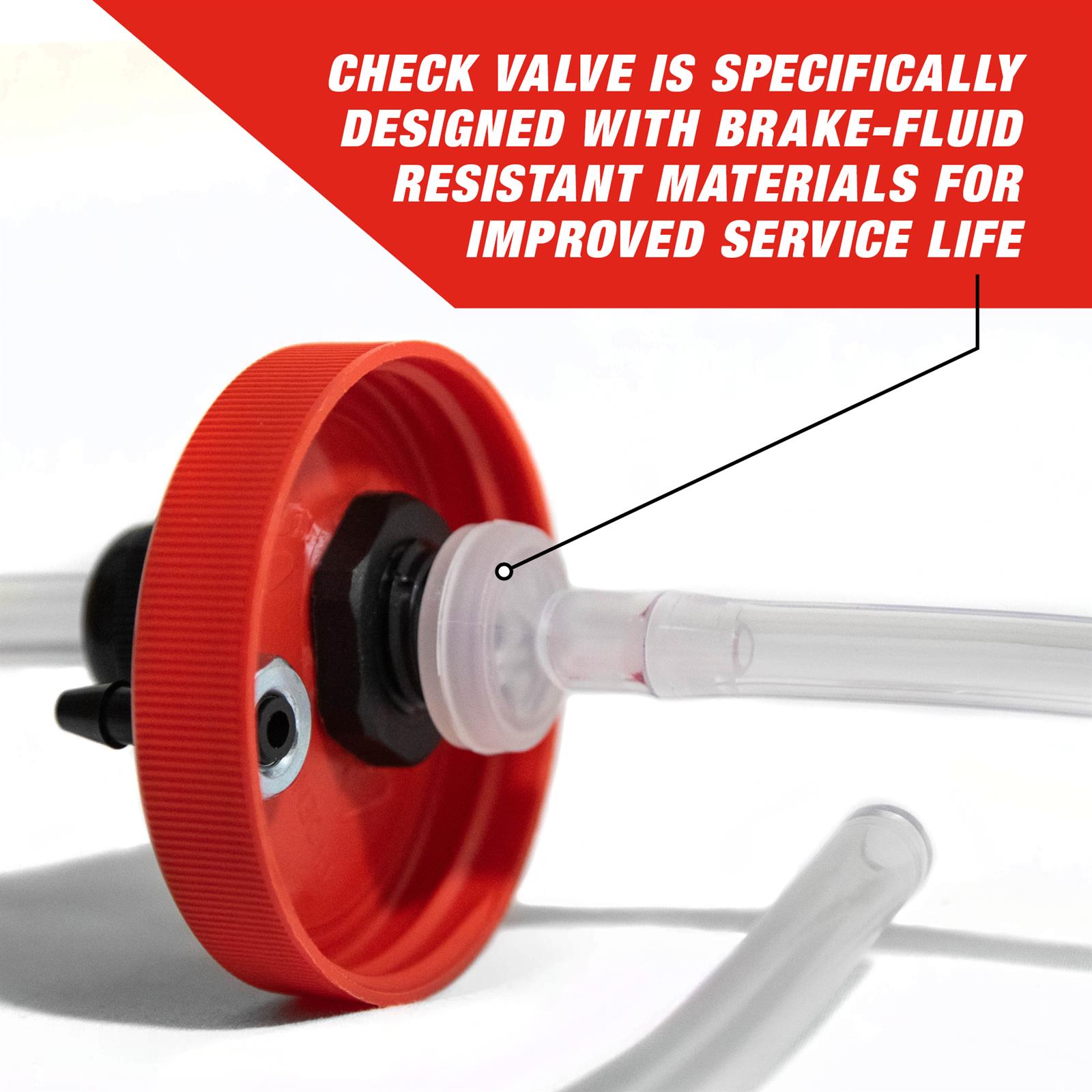 Longacre 5245198 Brake Bleeder Bottle w/ and Check Valve