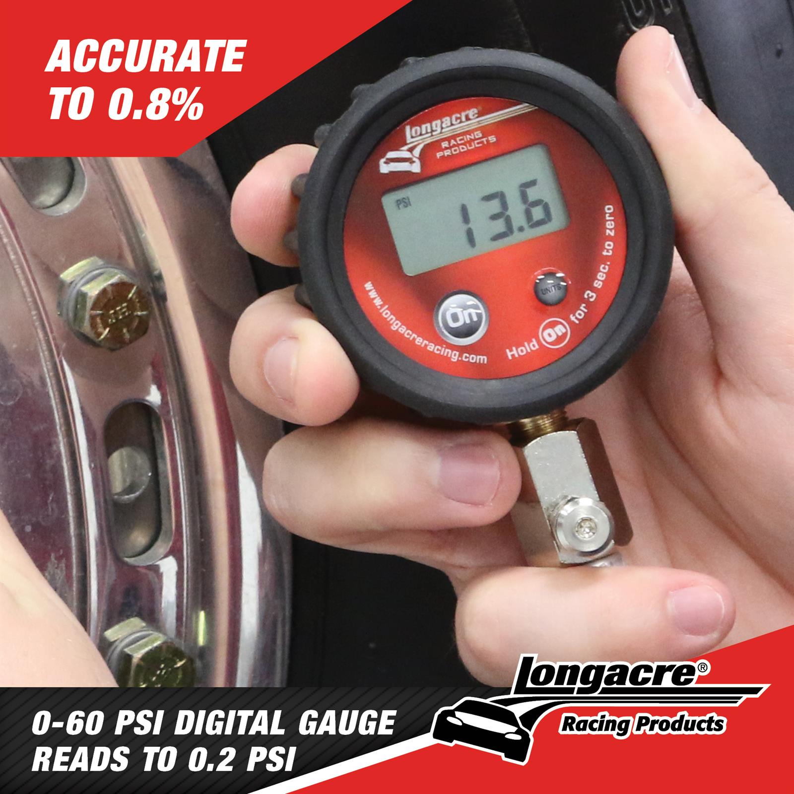 Longacre® 5253006 Econo Digital Tire Gauge w/ Active Display