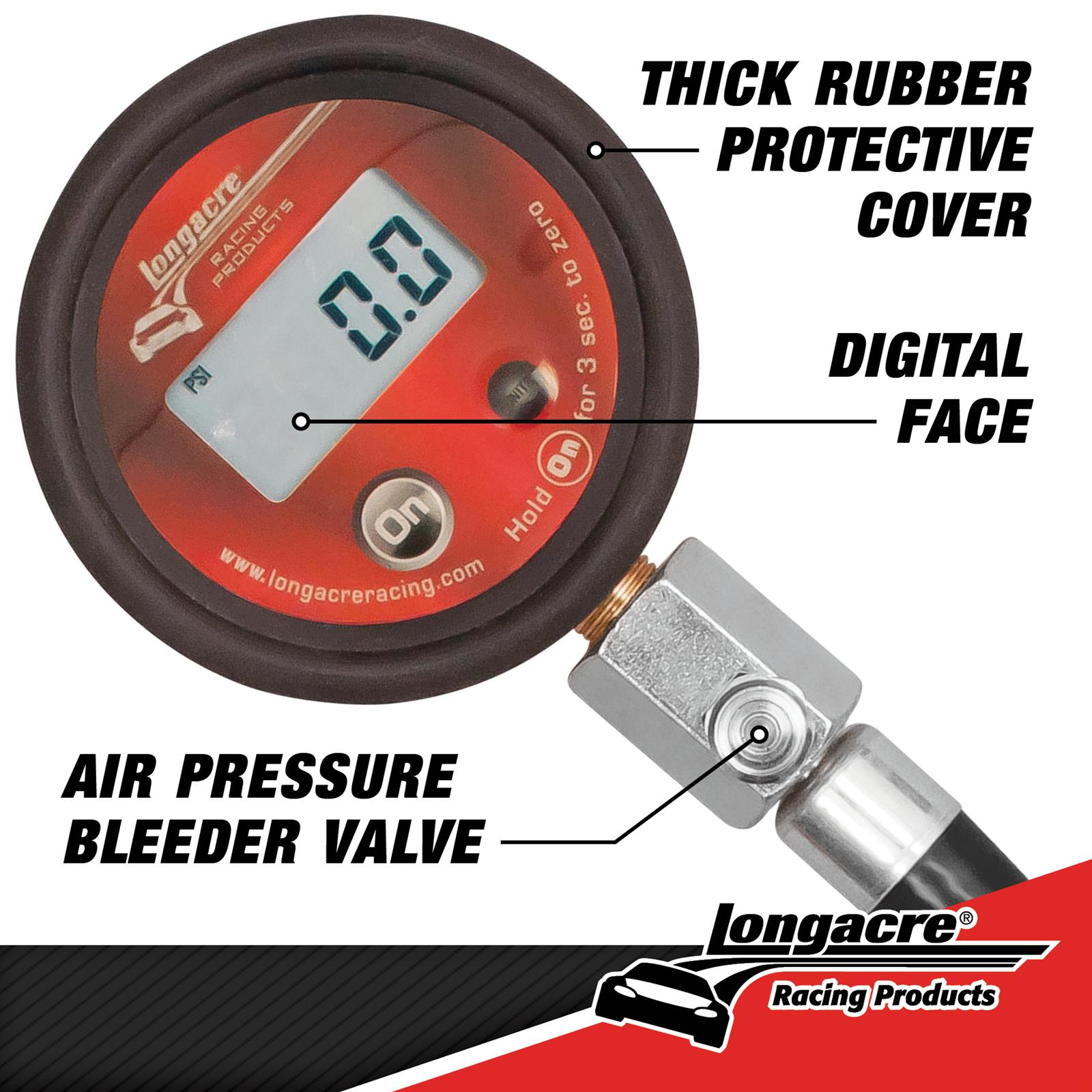 Longacre® 5253006 Econo Digital Tire Gauge w/ Active Display