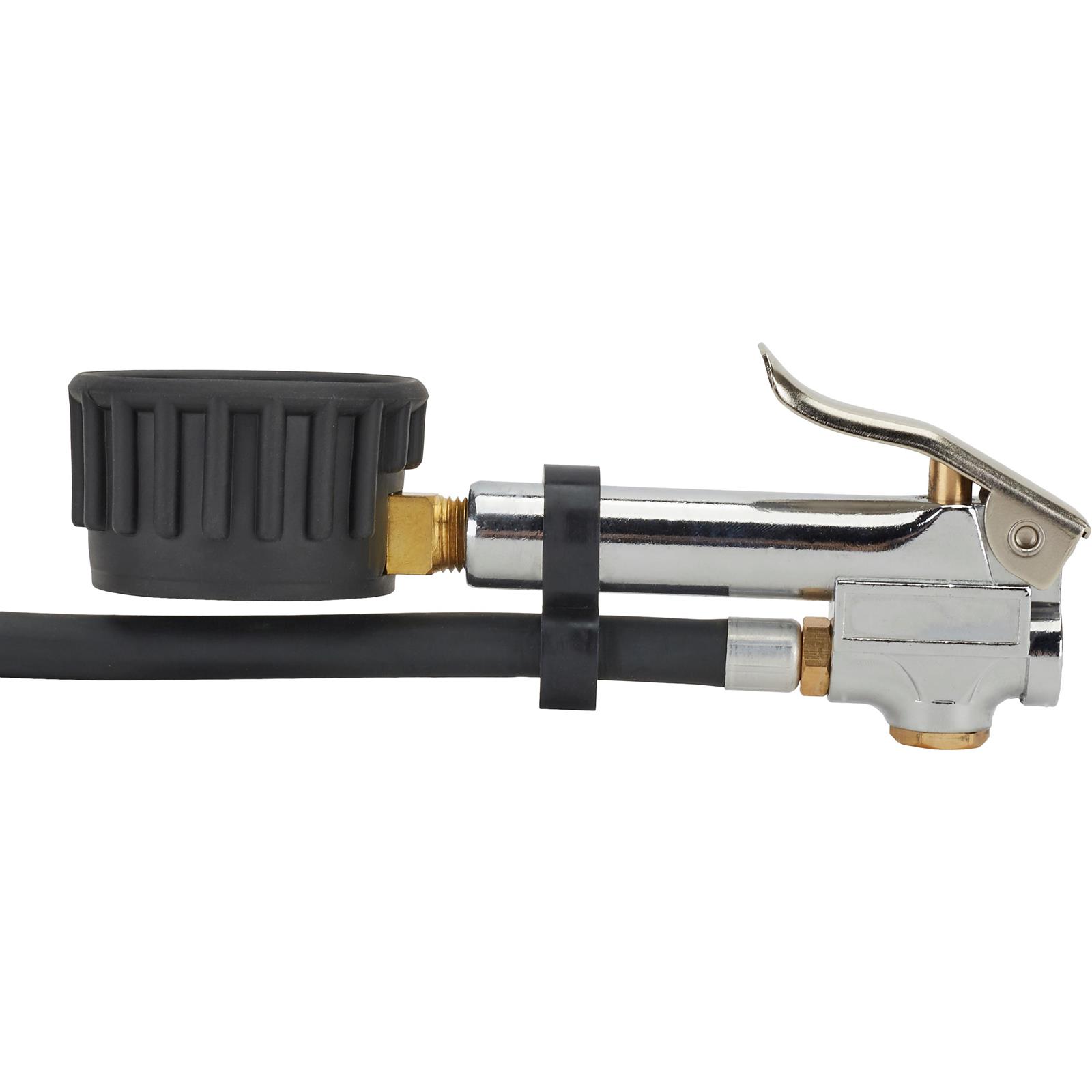 Longacre Magnum 3-1/2 Inch Glow-in-the-Dark Tire Pressure Gauge - Quick Fill, 0-60 PSI, With Deflator Valve