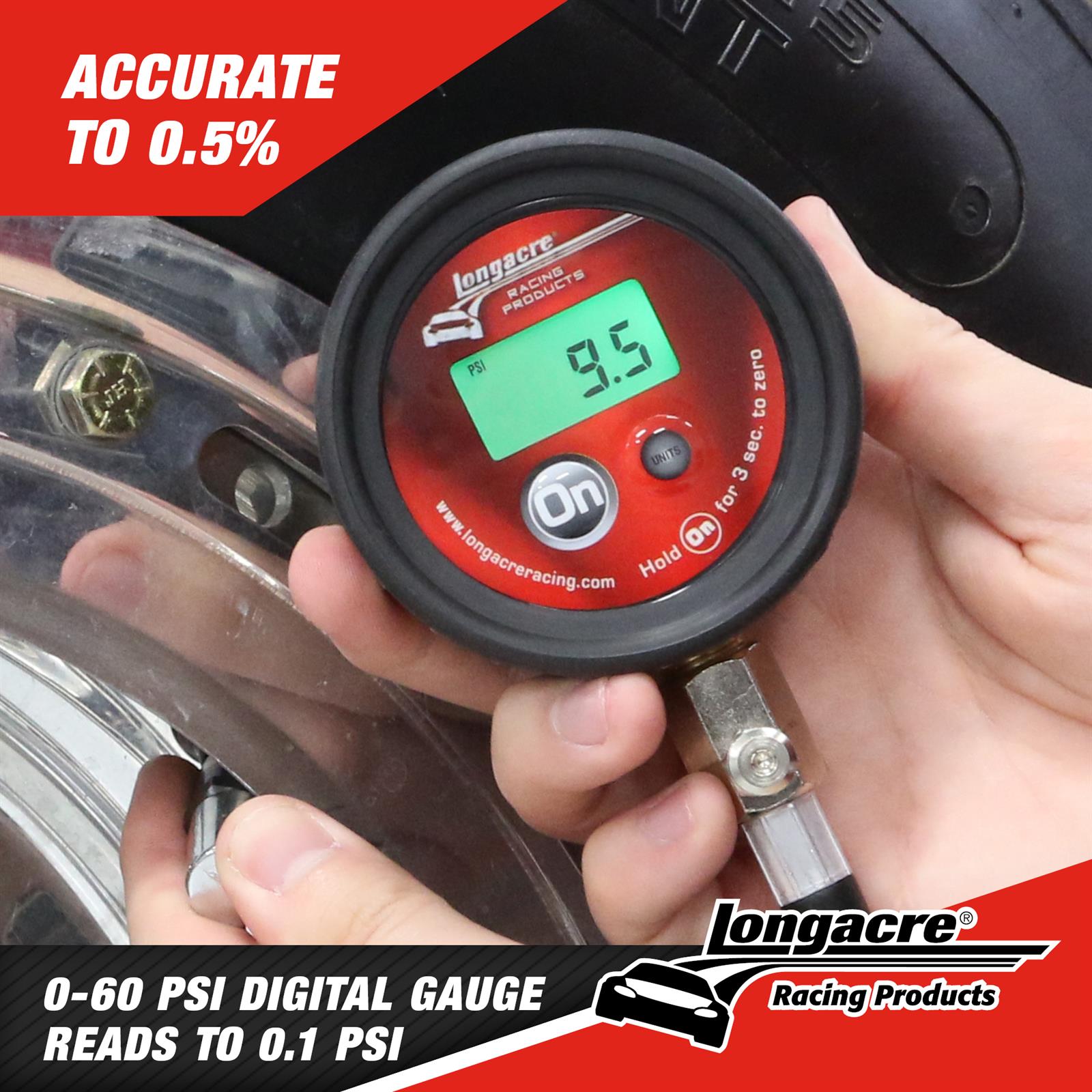 Longacre® 5253003 Semi Pro Digital Tire Pressure Gauge, 060