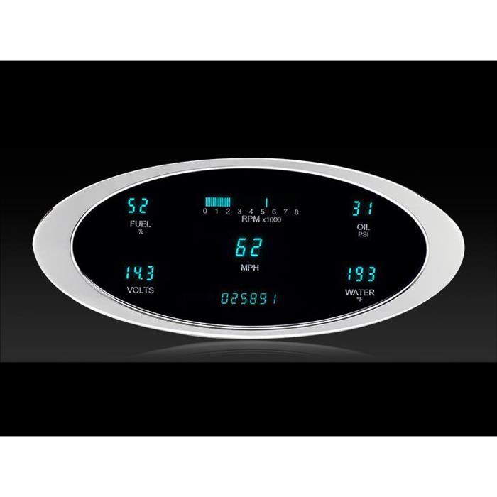 みFD Dakota Digital VFD3-1011-C-T VFD3 Elliptical 5 Gauge, Chrome