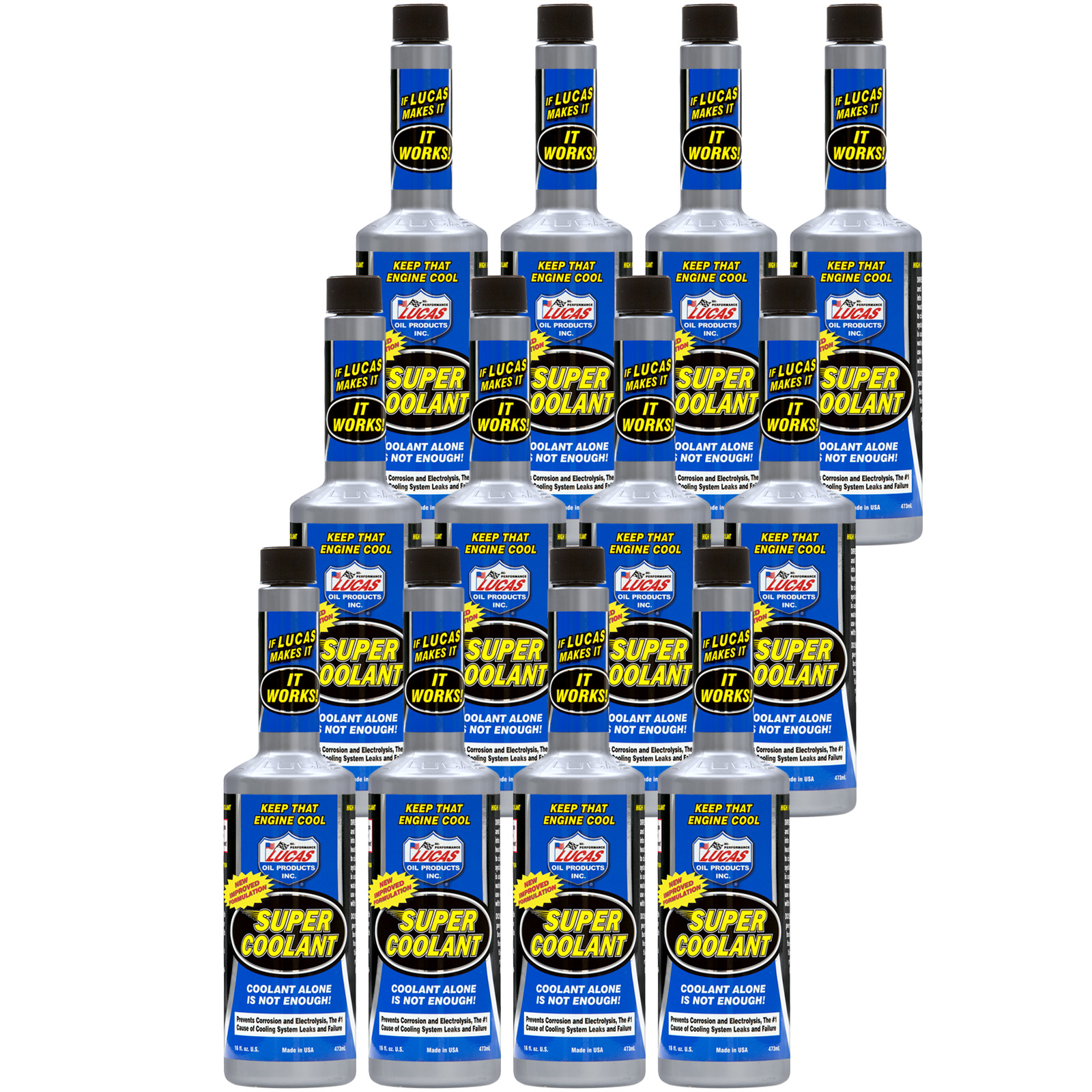 Lucas 10640 Super Coolant Additive, Case of 12 Bottles