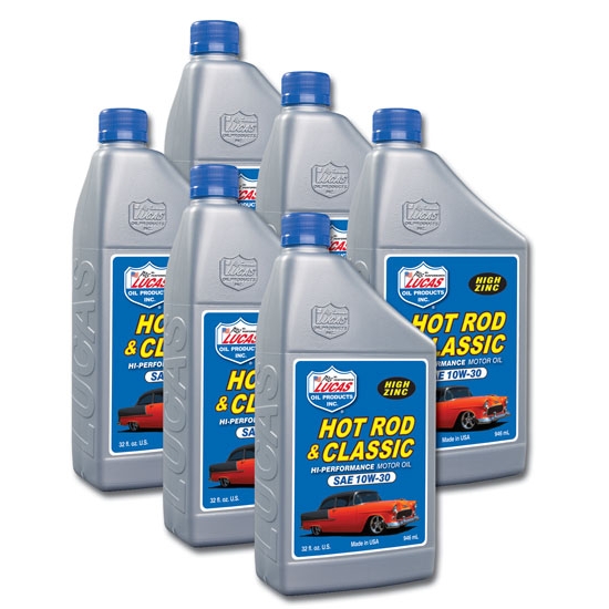 Lucas Oil 10687 10W30 Hot Rod Engine Oil, 6 Quart Case